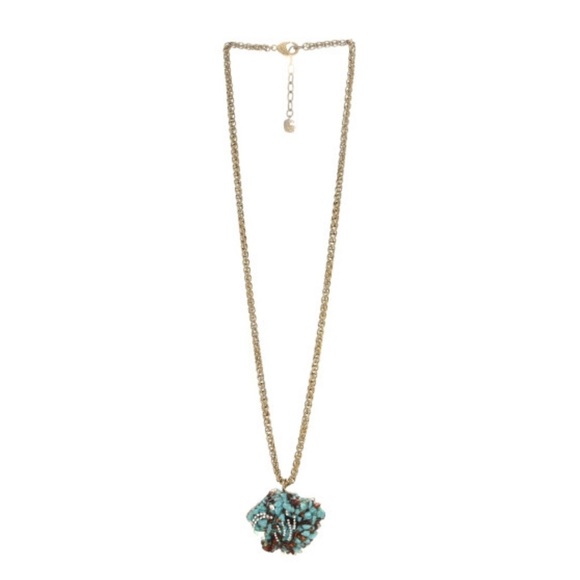 Gucci NEW NIB rajah tiger Gold and Turquoise Pendant long chain Necklace - Picture 2 of 2